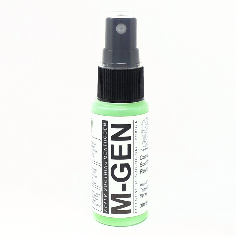 Bottle of Menthogen itchy scalp treatment spray